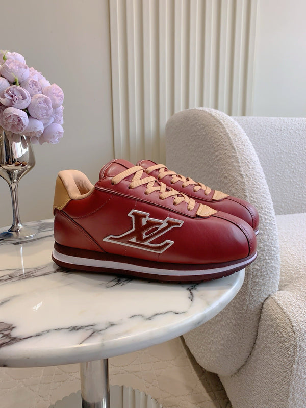 LV BUTTERSOFT Sneaker Red Monogram-Printed Lambskin 516884