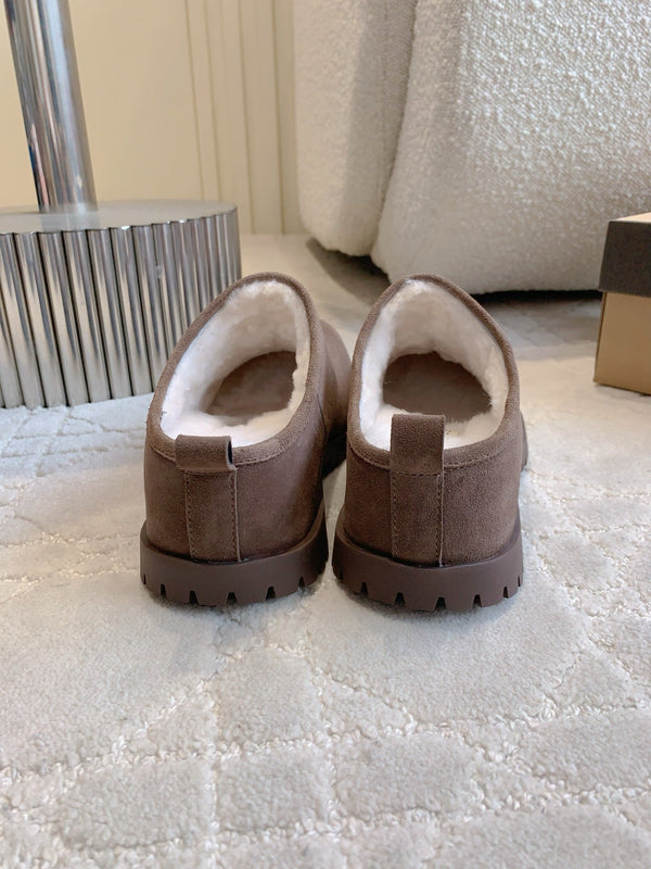 UGG Classic Ultra Mini Mule Reddish Brown Wool Suede Fleece Lining 516912