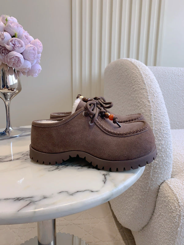 UGG Yupoo Loafers Burgundy Wool Suede Mule Fleece Lining 516909