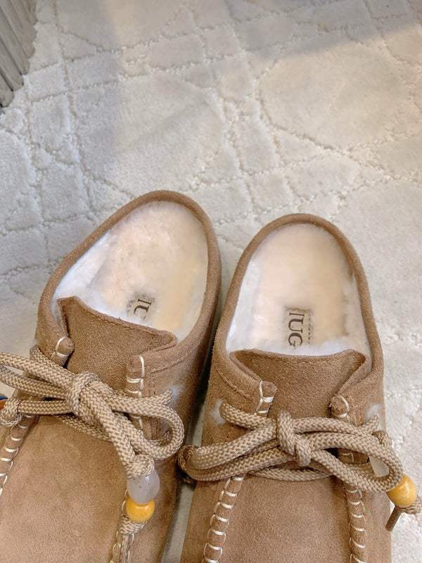 UGG Yupoo Loafers Caramel Wool Suede 516908