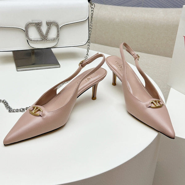 SLINGBACK ALTO 60MM IN PELLE DI VITELLO ROSA CIPRIA