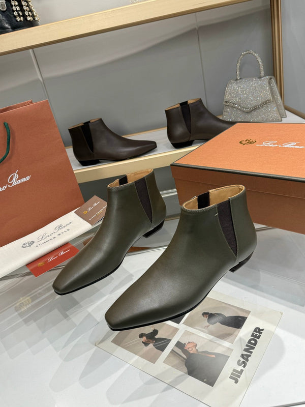 Stivaletto LP Sumire in pelle di vitello nappa grigio verde scuro 980104