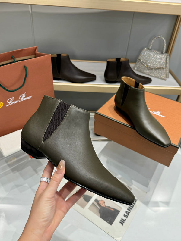 Stivaletto LP Sumire in pelle di vitello nappa grigio verde scuro 980104