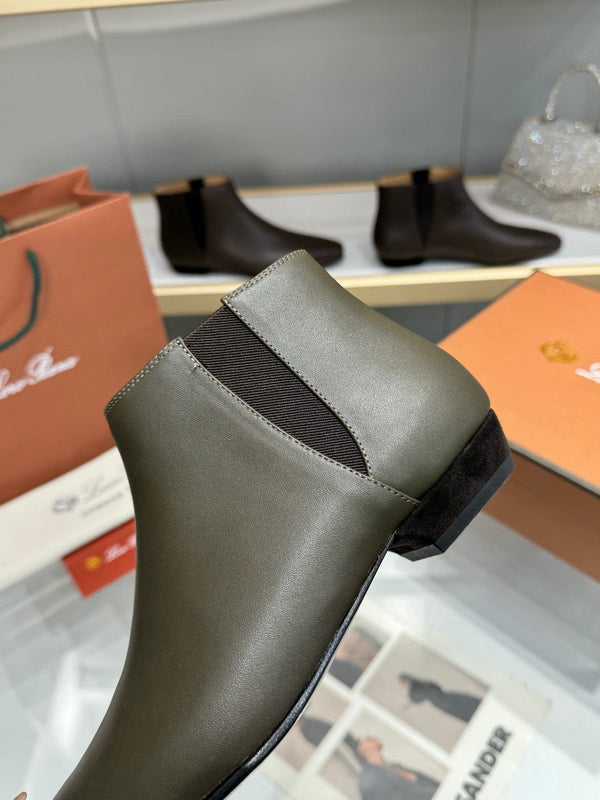 Stivaletto LP Sumire in pelle di vitello nappa grigio verde scuro 980104