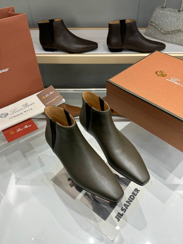 Stivaletto LP Sumire in pelle di vitello nappa grigio verde scuro 980104