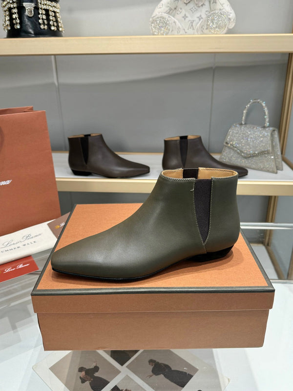 Stivaletto LP Sumire in pelle di vitello nappa grigio verde scuro 980104