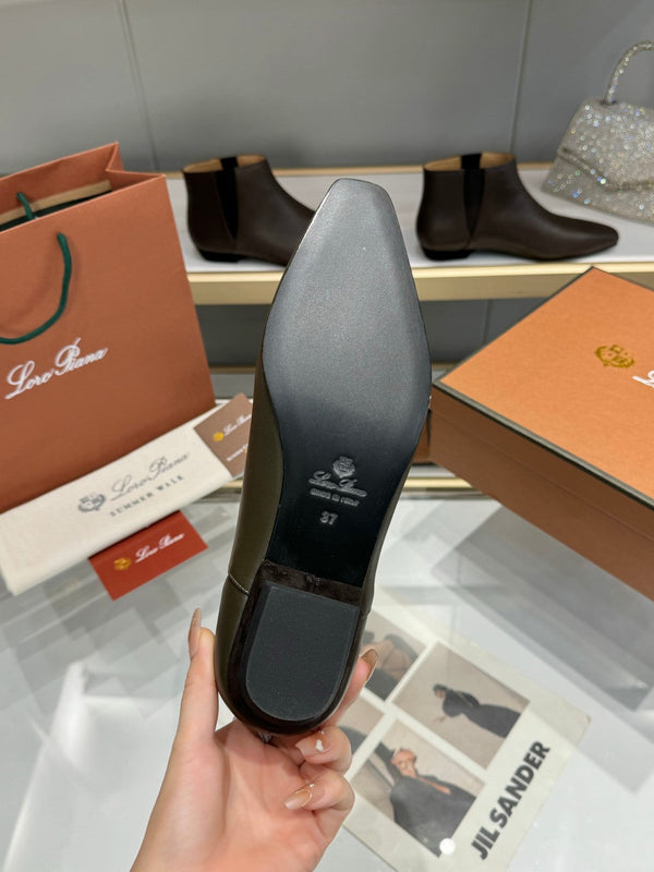 Stivaletto LP Sumire in pelle di vitello nappa grigio verde scuro 980104