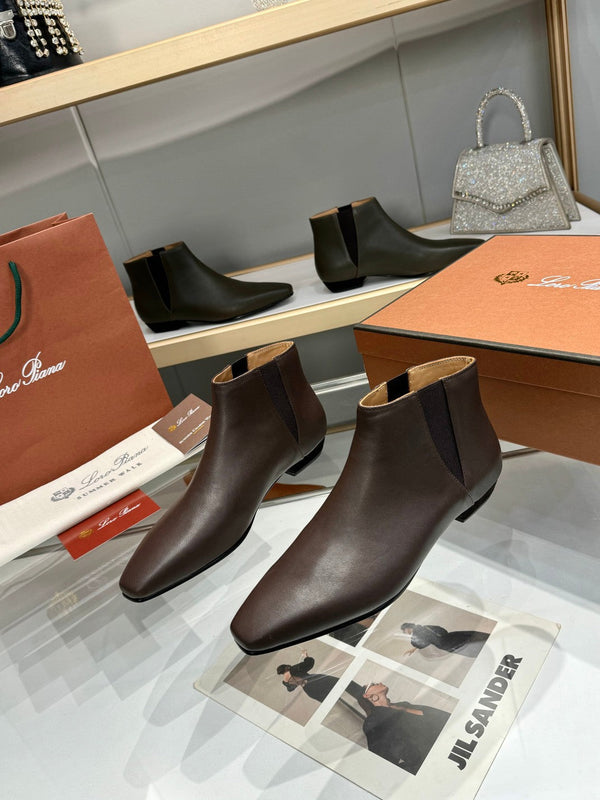 LP Sumire Ankle Boot In Earth Brown Nappa Calfskin 980110