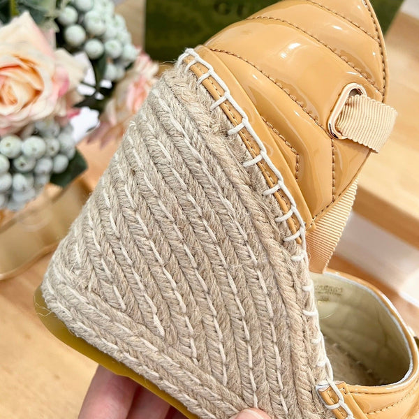 GG Crochet platform Espadrilles Blush Amber Yellow