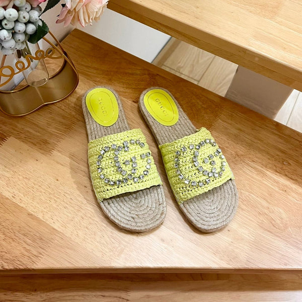 GG Casual Style Logo Sandals Yellow