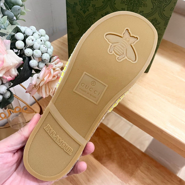 GG Casual Style Logo Sandals Yellow