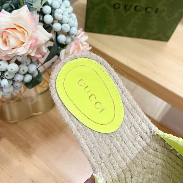 GG Casual Style Logo Sandals Yellow