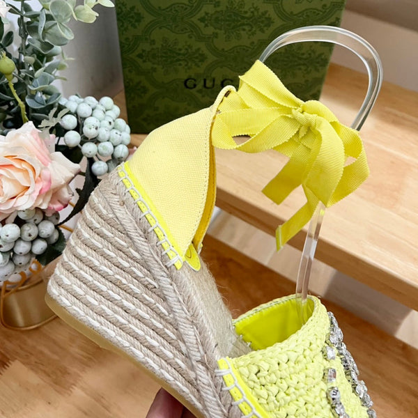GG Women Flat Shoes Yellow