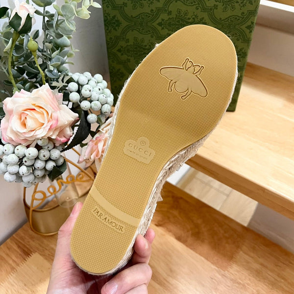 GG Women High Sandal Shoes Beige