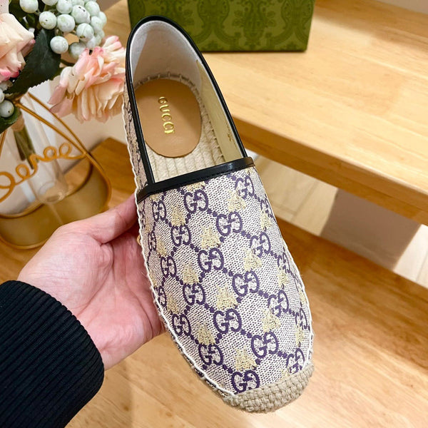 GG Supreme Flat Shoes White Caro