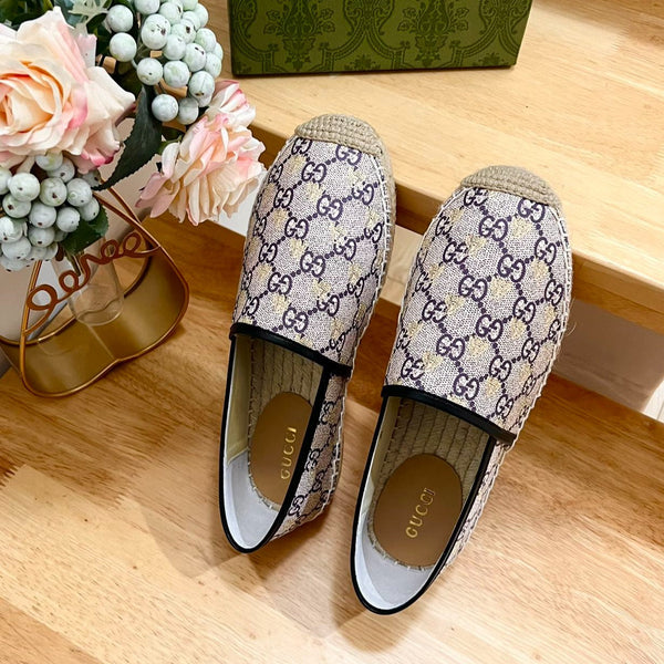 GG Supreme Flat Shoes White Caro