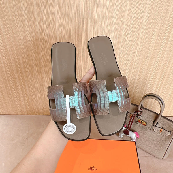 HM Oran Sandals Light Brown Calfskin 312782