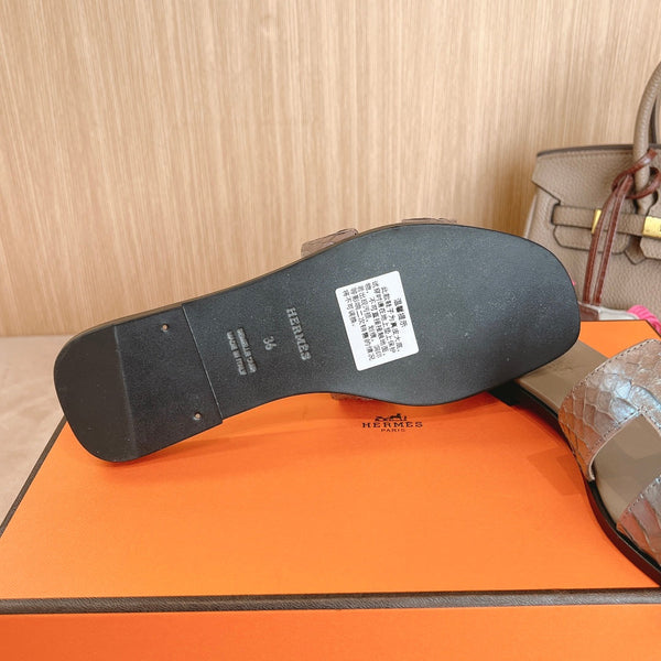 HM Oran Sandals Light Brown Calfskin 312782