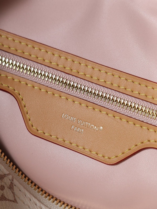 LV Speedy Soft 30 Lucky Bag 30cm Monogram Dune/Pink Canvas & Cowhide
