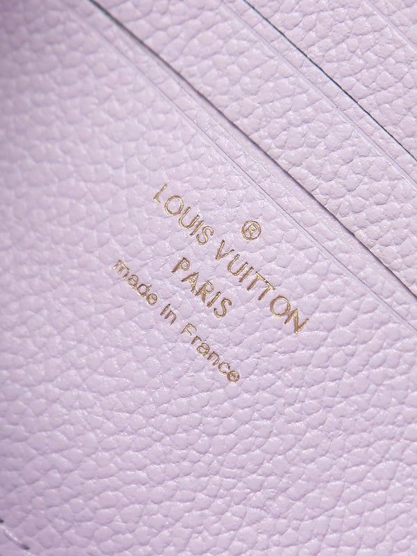 LV Wallet On Chain Ivy 23.5cm Pink Embossed Cowhide GHW