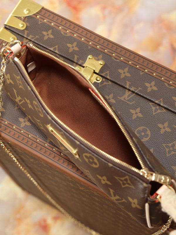 LV Pochette Eva Bag 27cm Monogram Canvas & Cowhide GHW