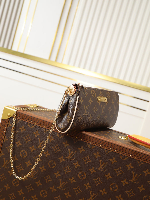 LV Pochette Eva Bag 27cm Monogram Canvas & Cowhide GHW