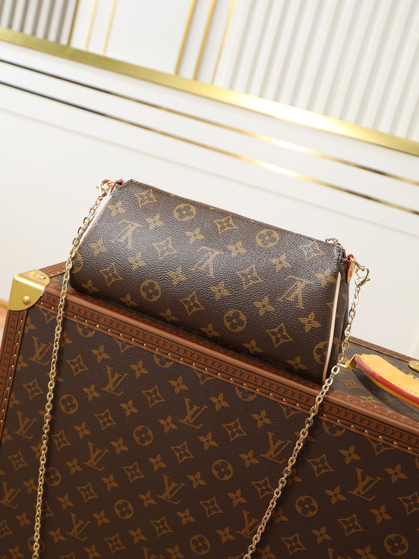LV Pochette Eva Bag 27cm Monogram Canvas & Cowhide GHW