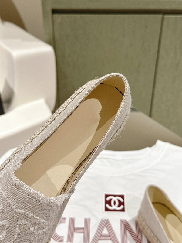 espadrilles grey black canvas