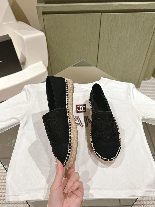 espadrilles black canvas