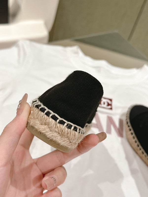 espadrilles black canvas