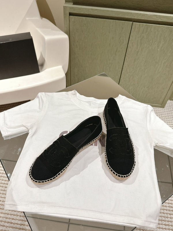 espadrilles black canvas