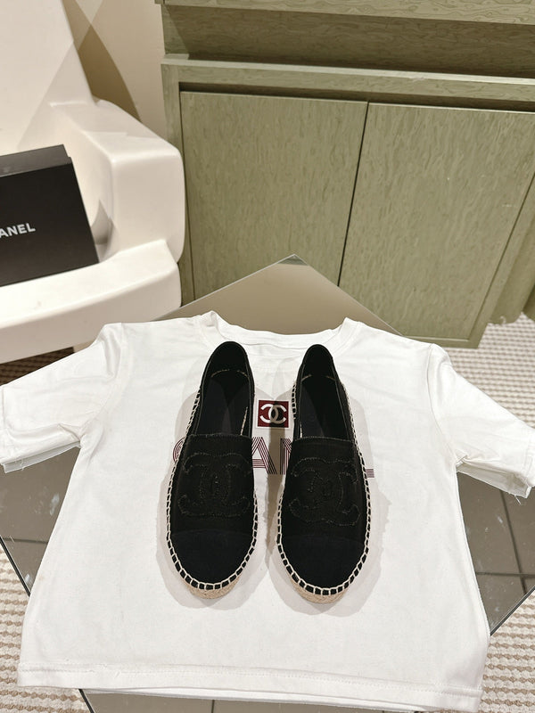 espadrilles black canvas