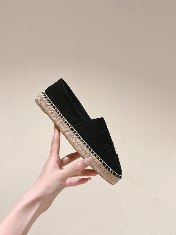 espadrilles black canvas