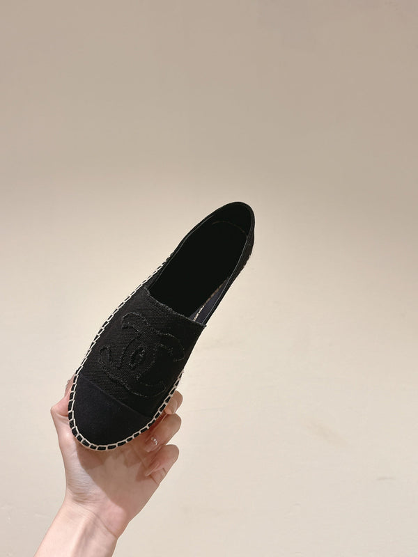 espadrilles black canvas