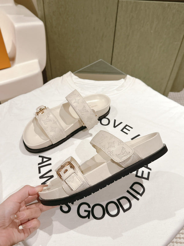 lv sandal mule bomdia cream calfskin