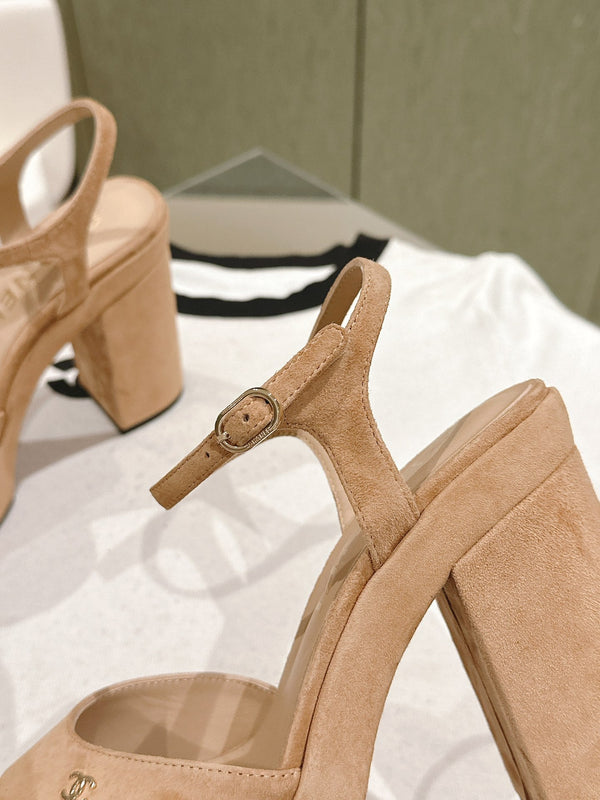 SANDALO ALTO CC IN PELLE DI VITELLO SCAMOSCIATA ROSA PESCA