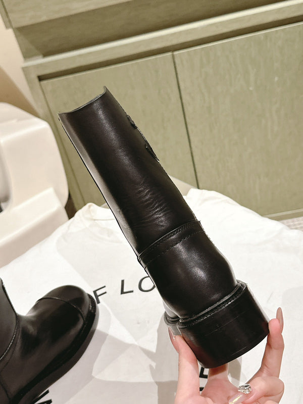 CC SHORT BOOTS BROWN CALFSKIN