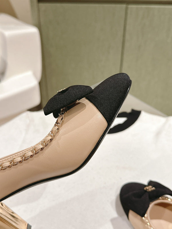 CC HIGH HEELS BEIGE CREMA PELLE DI VITELLO E TESSUTO