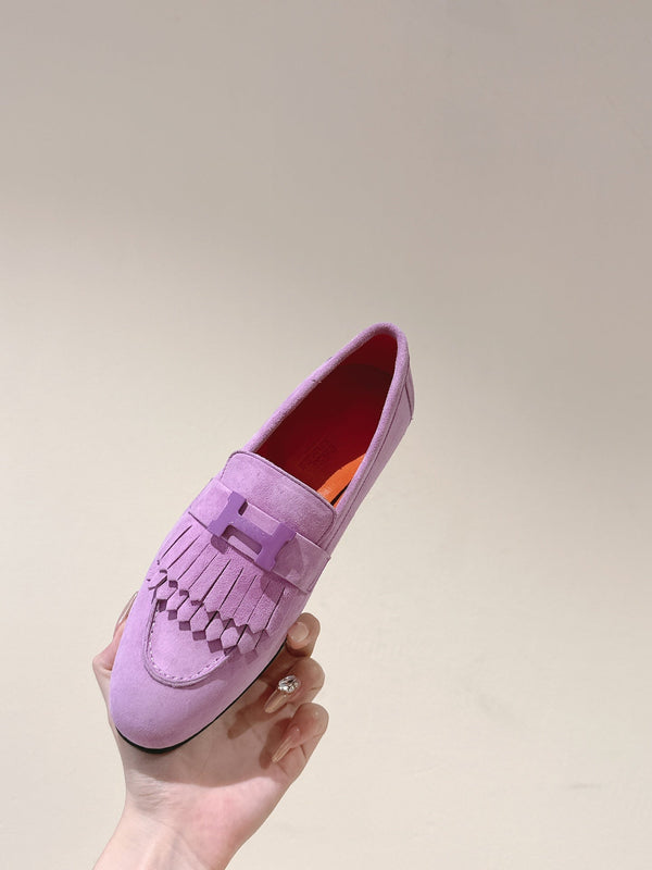 HM Mocassins Royal Loafers Lavender Suede 445013