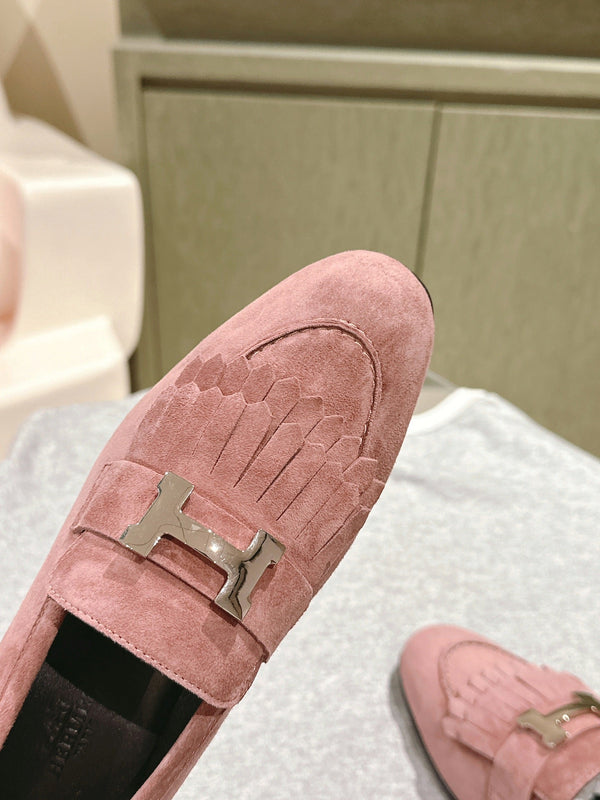 HM Mocassins Royal Loafers Dusty Rose Suede 445014