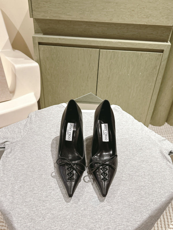 Jimmy Scarlett 90mm In Black Lambskin Pumps 813461