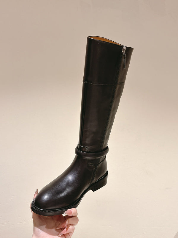 HM 24ss Kelly Martin Long Boots 35mm Black Cowhide 445504