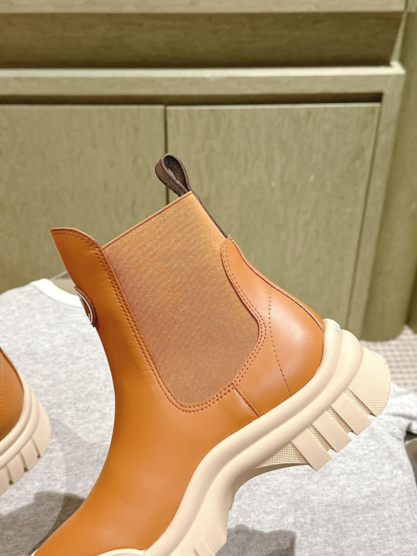 LV Ruby Flat Ankle Boot 50mm Light Brown Cowhide 450432