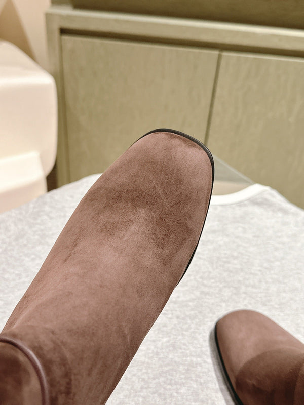 HM Jill Ankle Boot 65mm Brown Chocolate Suede 974680