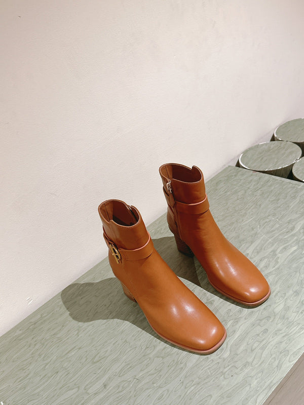 HM Jill Ankle Boot 65mm Brown Orange Calfskin 974682