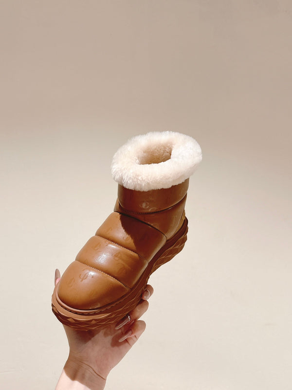 Jimmy Xan Toffee Ankle Boots Brown Shearling Leather 533015