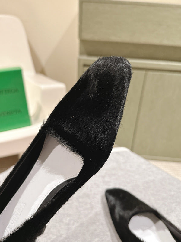 BV Kitten Heels Pumps 45mm Black Horsehair 448414