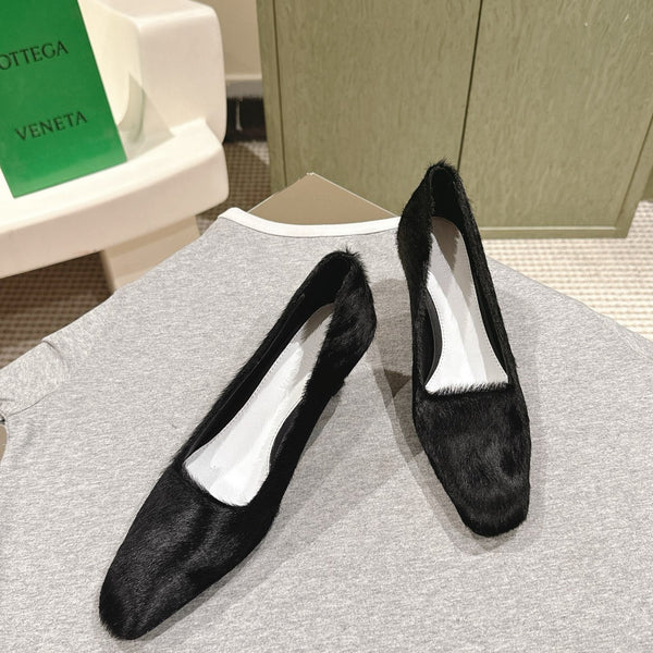 BV Kitten Heels Pumps 45mm Black Horsehair 448414