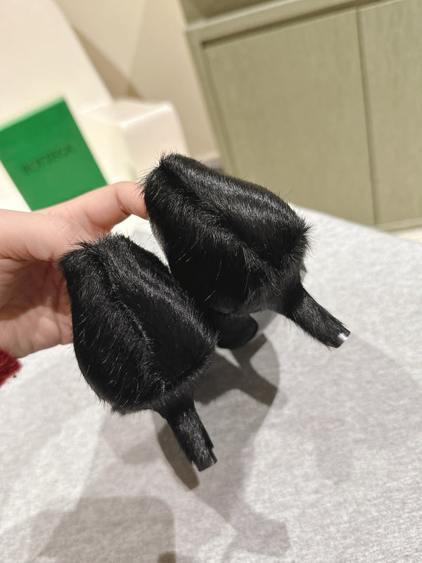 BV Kitten Heels Pumps 45mm Black Horsehair 448414