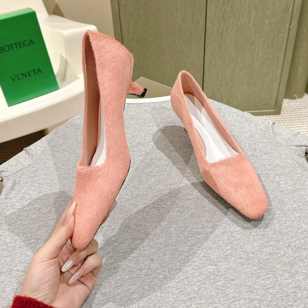 BV Kitten Heels Pumps 45mm Pink Horsehair 448415